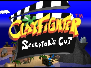 Clay Fighter Sculptors Cut title screen for Nintendo 64
